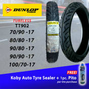 DUNLOP TT902 Tubeless Tires with Free Koby Sealant and Pito