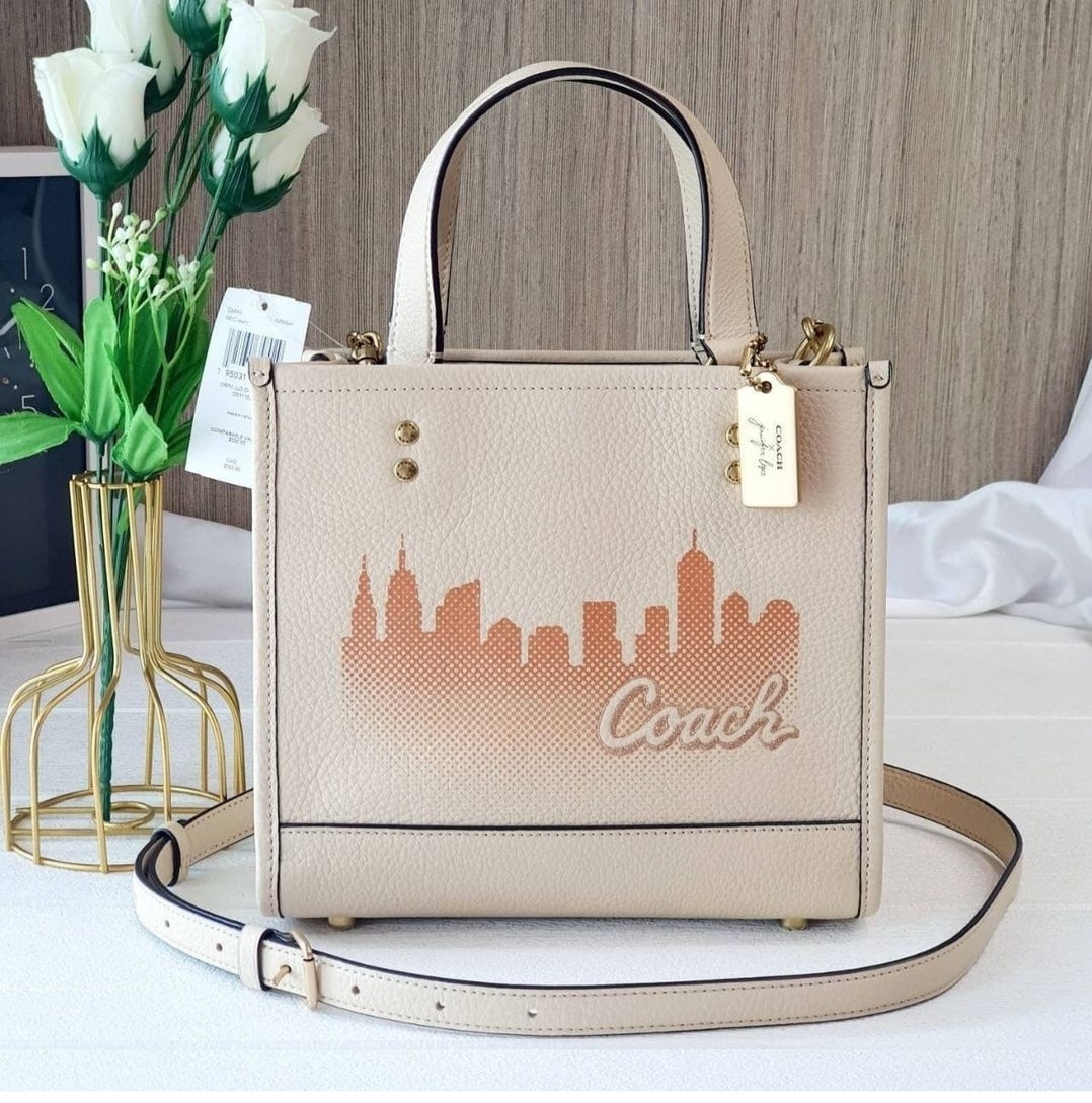 Coach X Jennifer Lopez good dempsey Tote 22 With Nyc Skyline c6494