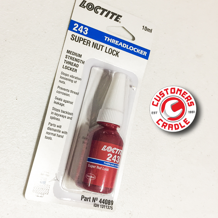 Loctite 243 Threadlocker Super Nut Lock Medium Strength Blue 10ml - 1311375  - Loctite