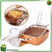 Homecare PH Copper Non-stick Square Frying Pan Set