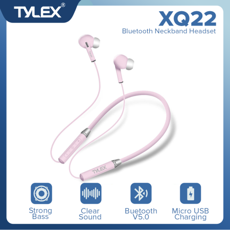 TYLEX XQ22 Neckband Headset - Wireless Bluetooth Earphones (10 words)