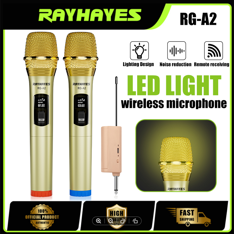 RAYHAYES Wireless Microphone rechargeable HD Sound Universal Mic