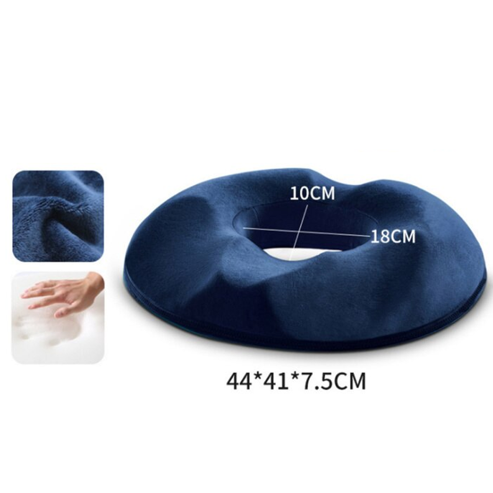 Memory Foam Donut Orthopedic Hemmorhoid Seat Cushion – Blue