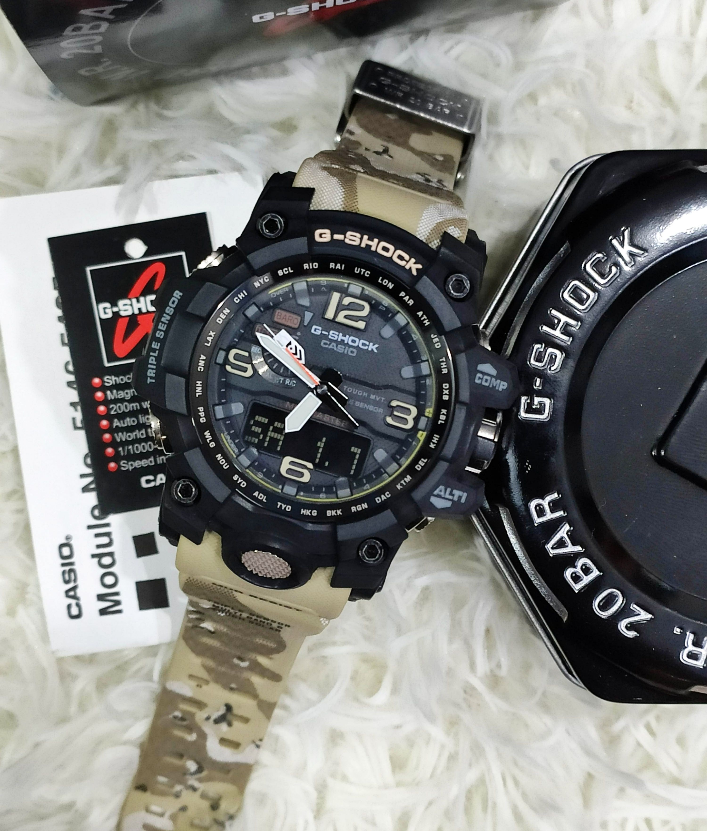 Original G Shock GWG 1000 Camouflage Mud Master AutoLight WorldTime ChronoGraph U.S Grade Japan Movement Sports Watch Lazada PH