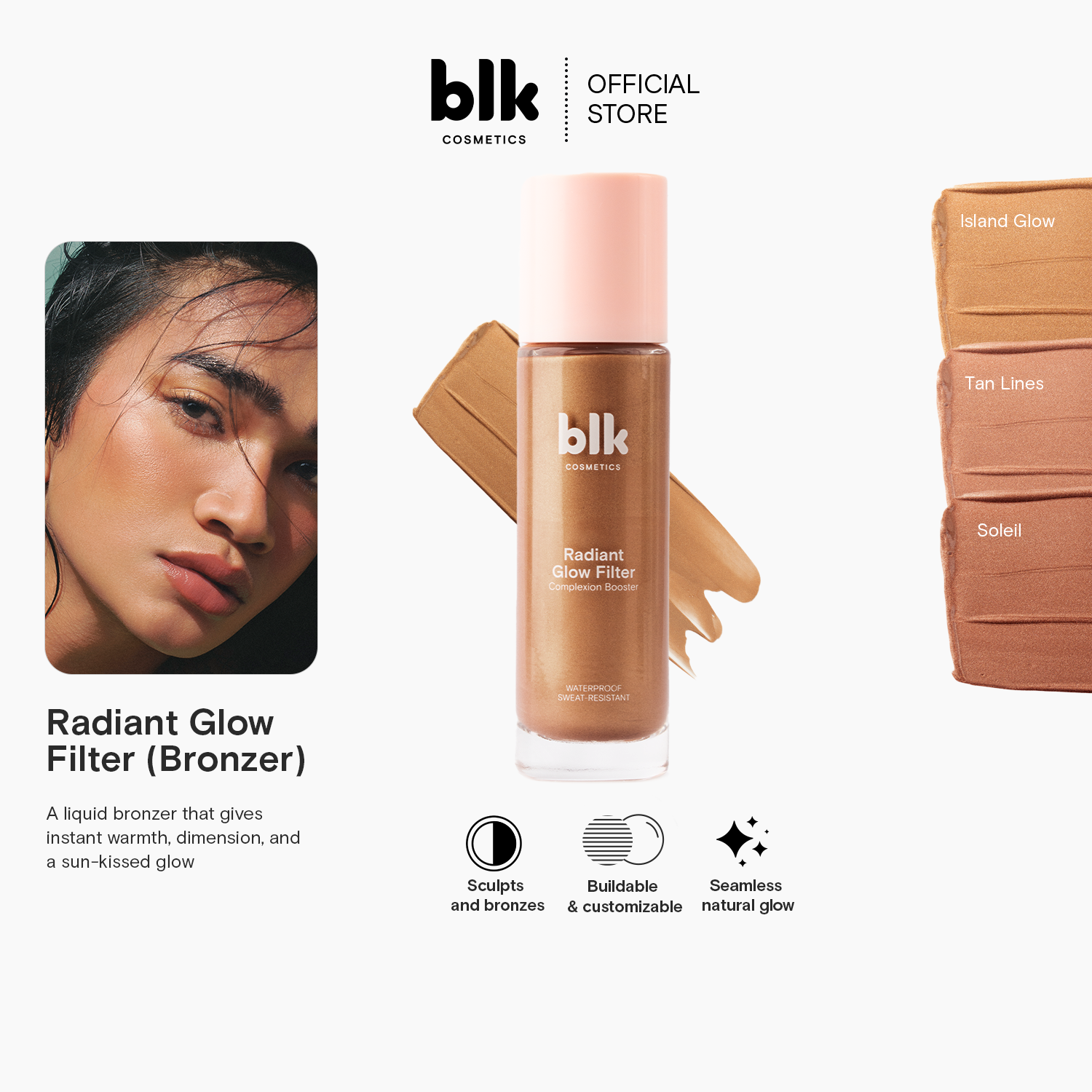 Discount on BLK Cosmetics  shoes - SKU: blk cosmetics radiant glow filter bronzer
