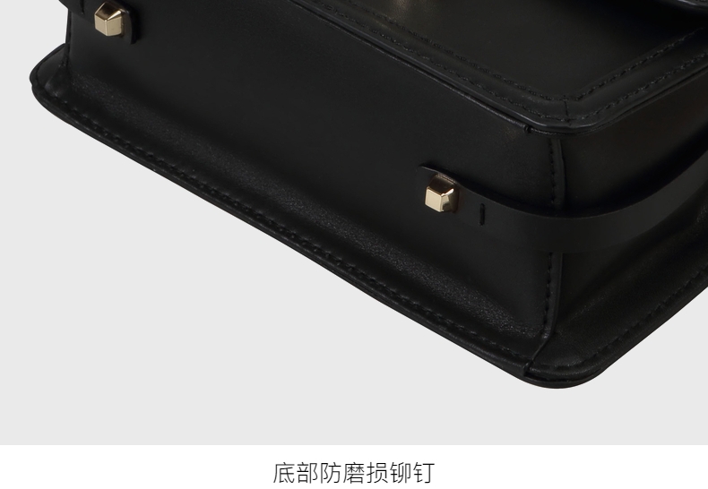 599Seconds Only2-Piece】DISSONA European and American Retro Rivet Cowhide  Square Bag Shoulder Bag Fashion