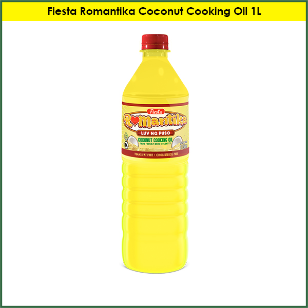 Fiesta Romantika Coconut Cooking Oil 1L - Pure Coconut Oil