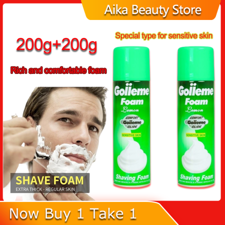 Aika Men's Shaving Foam - Lemon Lime, Sensitive Skin