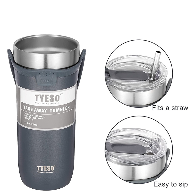Newest Tyeso 550ml/710ml Take Away Tumbler Wholesale Customized Stainless  Steel Insulated Tumbler with Silicone Rope - China Stainless Steel Tumbler  and Tyeso Tumbler price