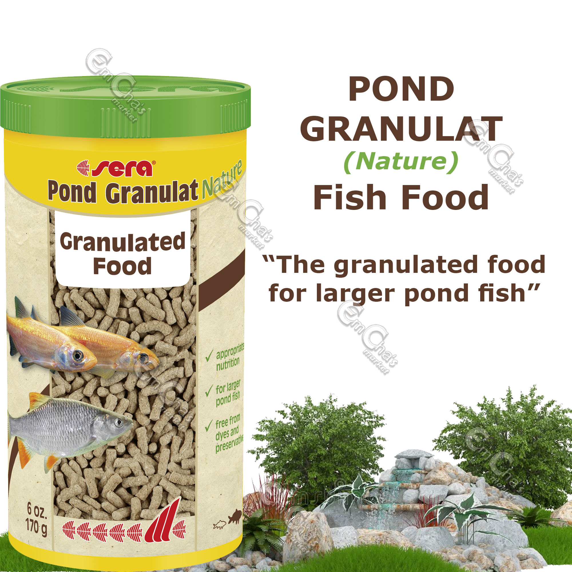 BIG BOTTLE Sera Fish FOOD: FLAKES for Pond/Aquarium Small Fish