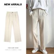 Trendy brand's high-end loose casual wide-legged trousers