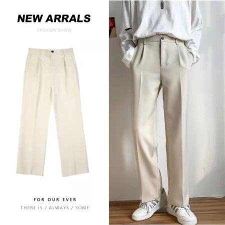 Trendy brand's high-end loose casual wide-legged trousers