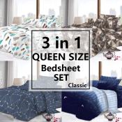 Canadian Classic Queen Size 3in1 Bedsheet Set - Premium Quality