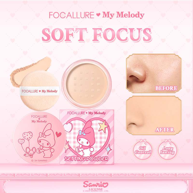 Discount on Focallure  shoes - SKU: Focallure X Sanrio #DressUpSlay Matte Setting Loose Powder Oil Control Makeup