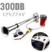 300dB Air Horn for Trucks, Cars, Motorcycles - 12V/24V