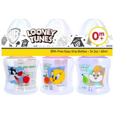Looney Tunes 2oz Easy Grip Feeding Bottle Set of 3 (1)