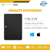Seagate 1TB/2TB External Hard Drive with 3 Years Warranty