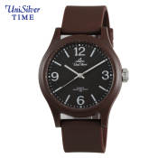 UniSilver TIME SURGE Men's Silver/Brown Analog Rubber Watch