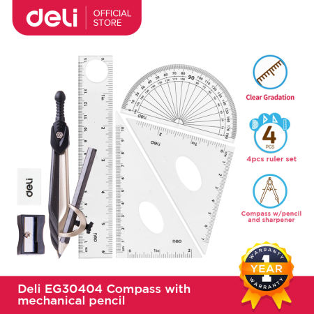 Deli Compass & Mechanical Pencil Set for Students - EG30404