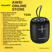 Awei Y526 Portable Hi-Fi Bluetooth Speaker with RGB Lights