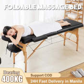 Adjustable Portable Massage Bed - Beech, 185cm x 60cm