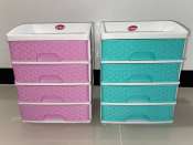 4 Layer Rattan office cabinet / Elegant drawer / school supply storage / tool box / mini durabox 4L