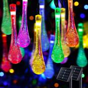 Solar Water Drop Fairy Lights - Warm White/Colorful by 