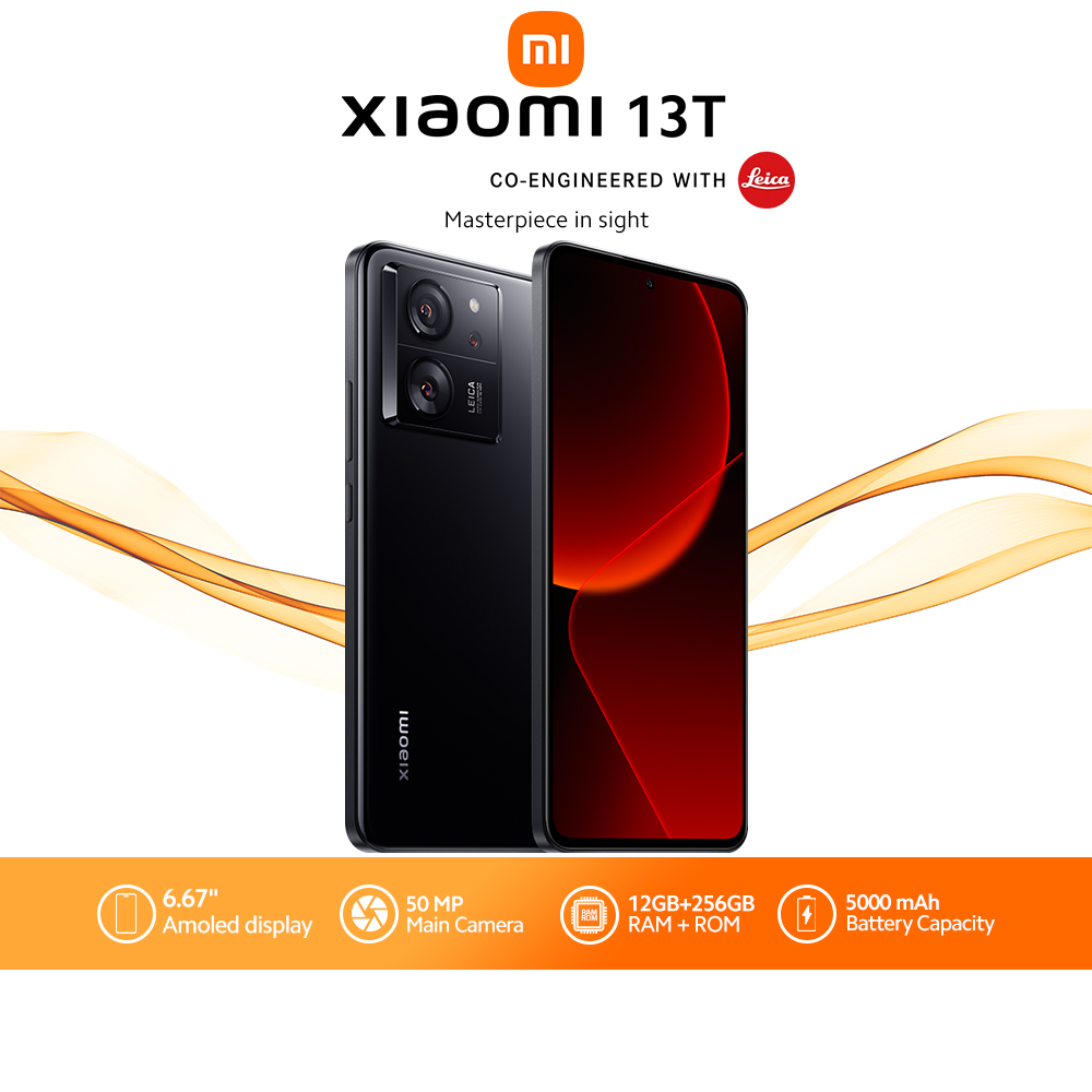 Xiaomi 13T Dual SIM 12GB RAM 256GB Storage MediaTek Dimensity 8200-Ultra 5G Smartphone with Leica Triple Camera, IP68 Water Resistance, 5000mAh Battery, 144Hz Adaptive Sync