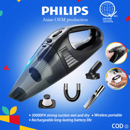 Rechargeable Car Vacuum Cleaner - Strong Suction, Portable, Wireless