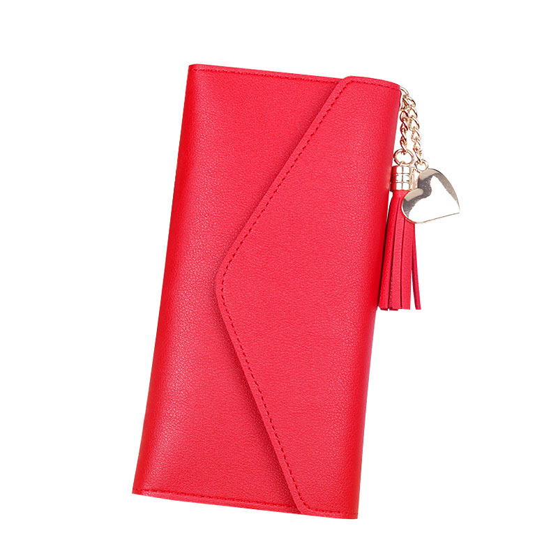 red leather coin purse