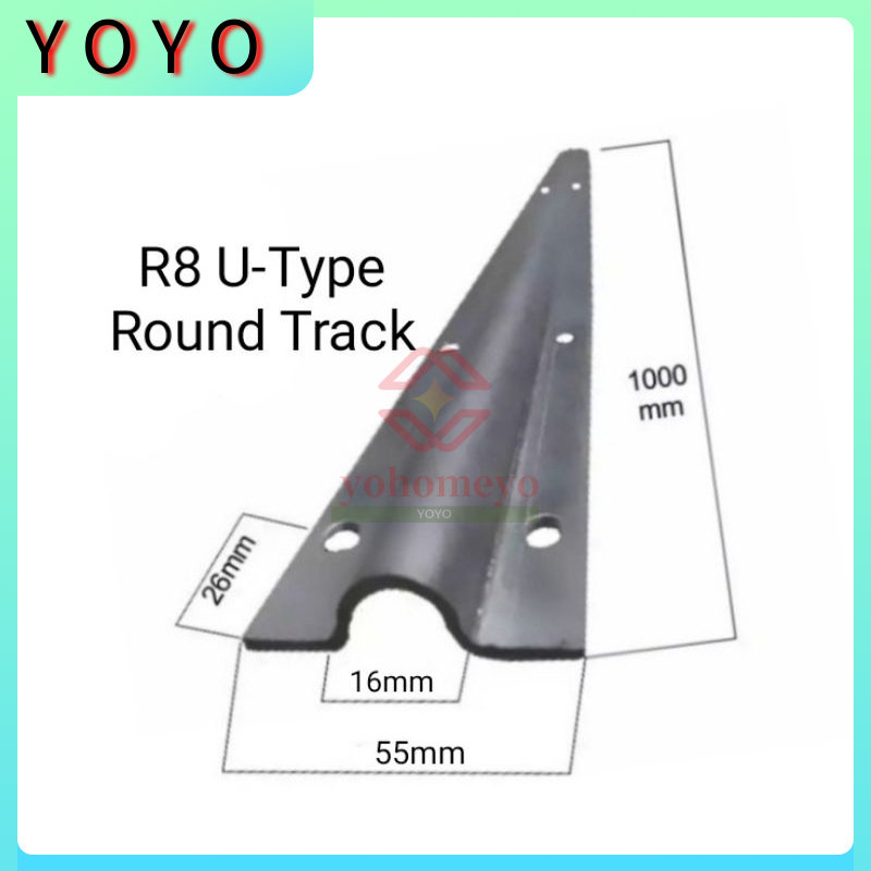 【COD】1pc Bolt Down Galvanized Ground Track, U or V Sliding Gate Bottom/Floor Guide Rail, 1m - Image 2