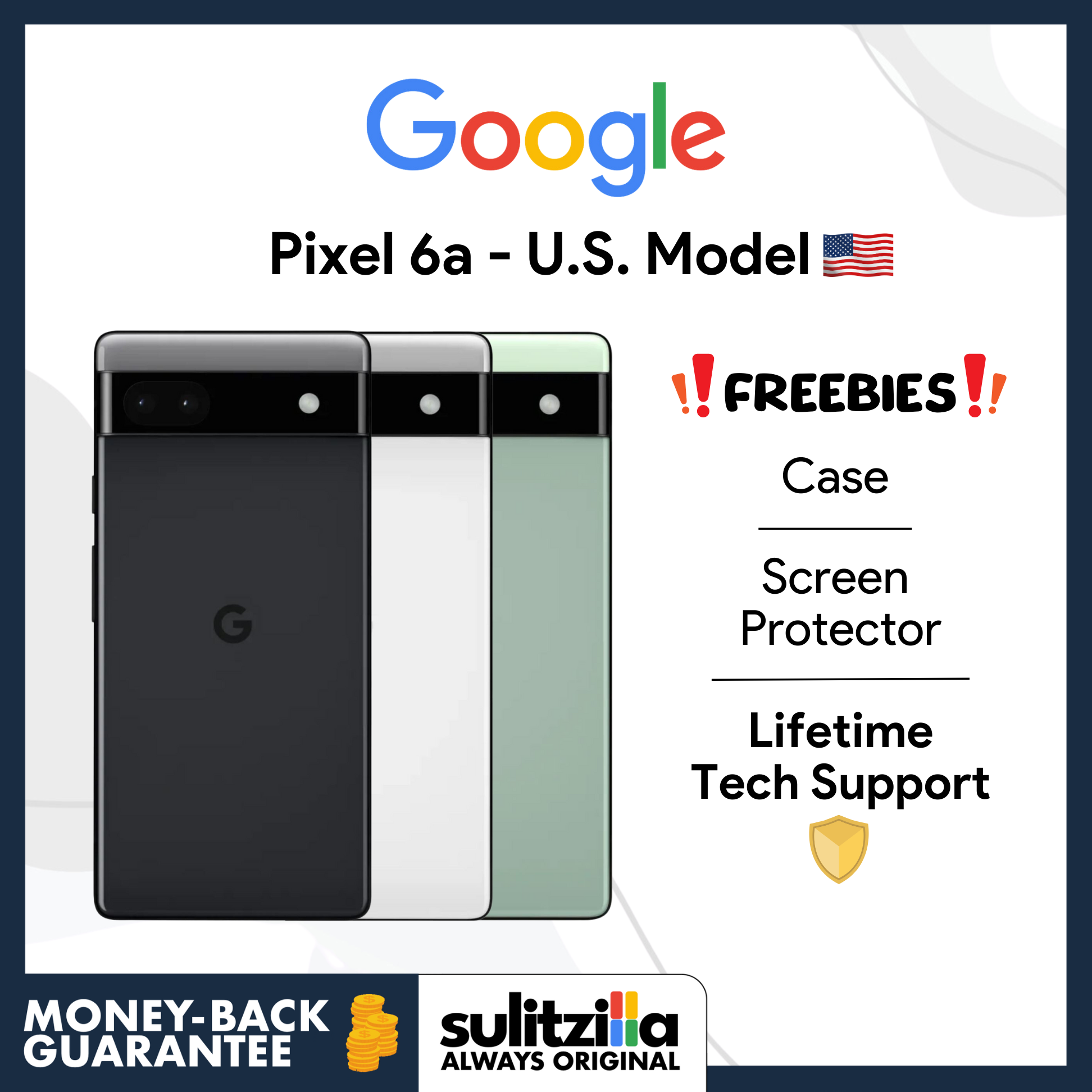 Google Pixel 6a - US Model - (128GB) with eSIM and Google AI