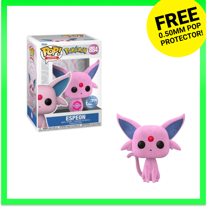 Games Pokemon: Espeon #884 (Flocked) (Special Edition) Funko