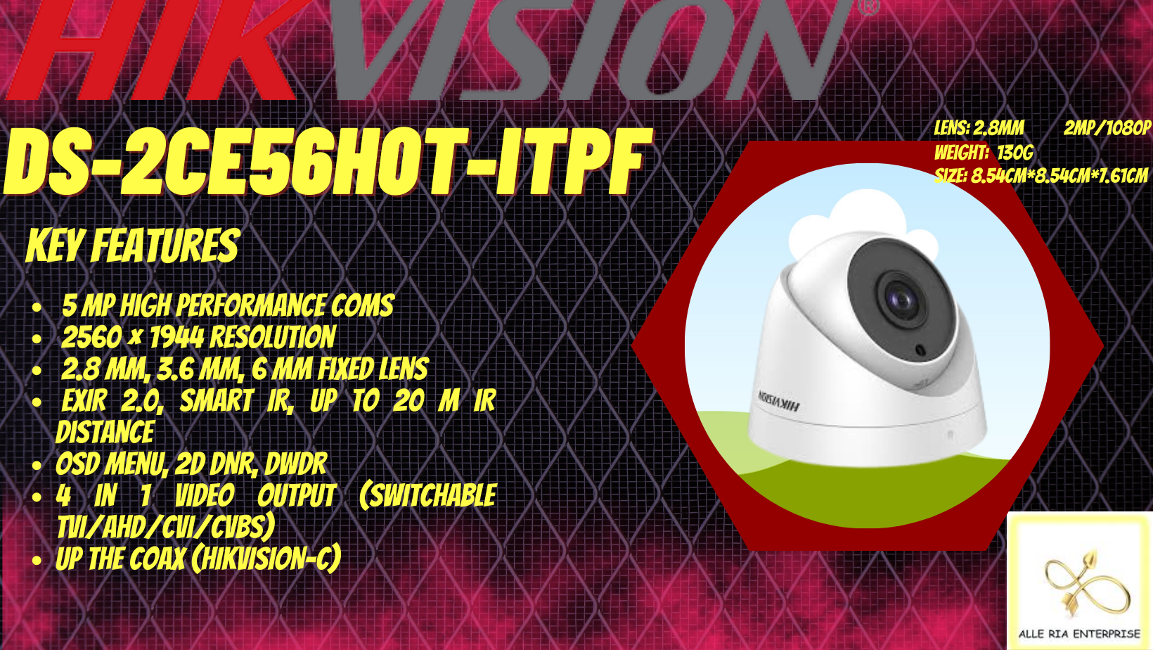 DS-2CD2523G0-IS 2MP/1080P OUTDOOR WDR FIXED MINI DOME NETWORK