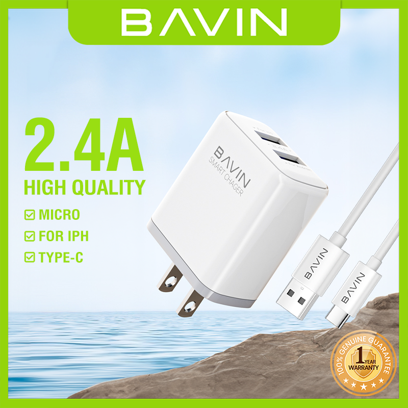 BAVIN Dual USB Wall Charger for Fast Charging Devices