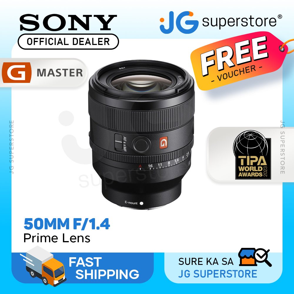 Sony FE 50mm F1.4 G Master Standard Prime Lens for E-Mount Full-Frame Mirrorless Digital Camera| SEL50F14GM | JG Superstore Presyo 76,990 Piso*Libreng Shipping