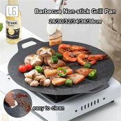 Korean Non-Stick Grill Pan for Outdoor Cooking & Barbecue