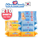 Kleenfant Baby Wipes - Unscented and Baby Scented - 6 Pack