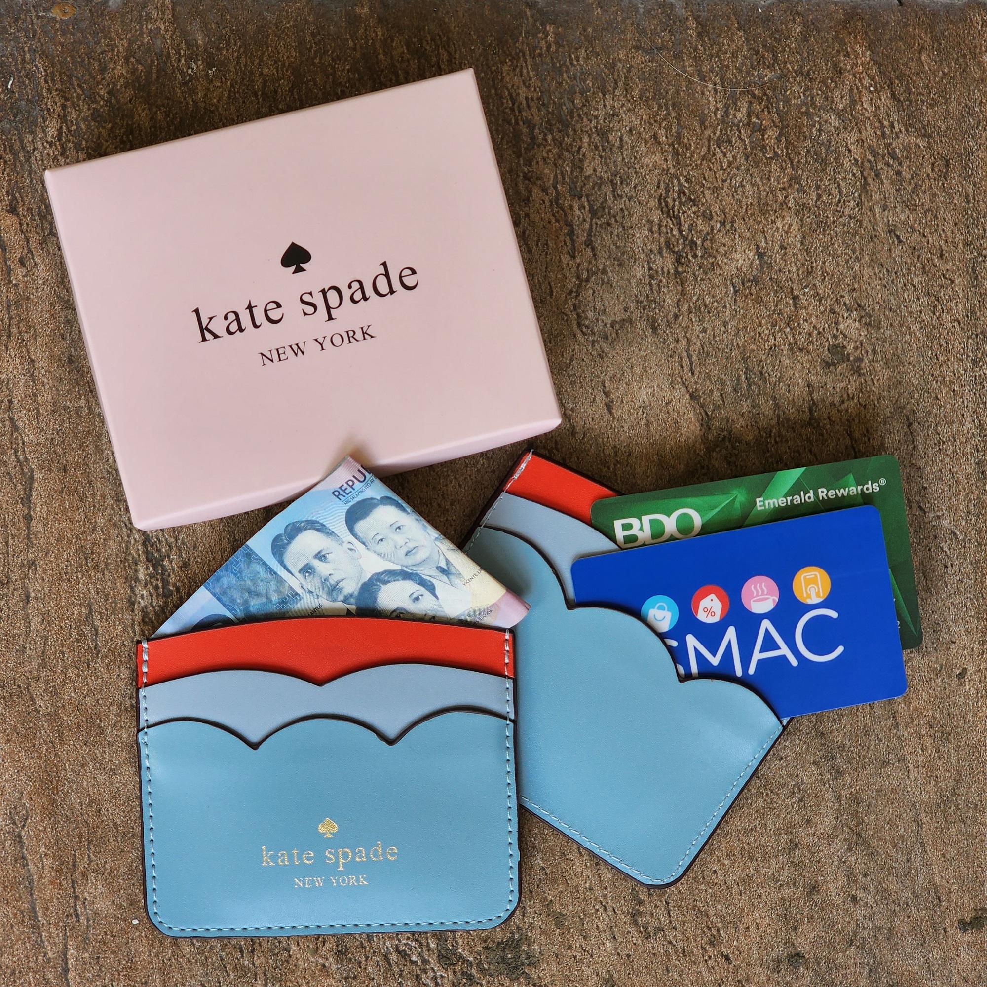 Kate Spade Accessories | Kate Spade Gemma Slim Card Holder | Color: Blue/Orange | Size: Os | Aliviafink's Closet