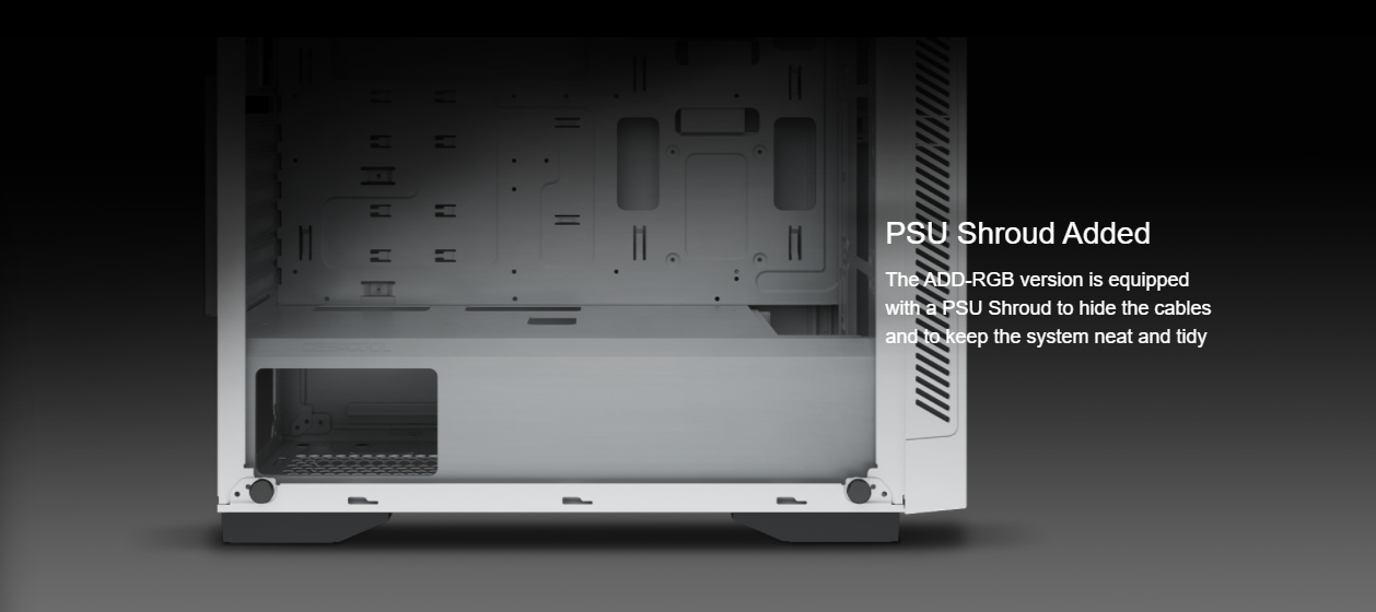DeepCool MATREXX 55 V3 ADD-RGB WHITE 3F Mid-Tower ATX Case, E-ATX Support, Tempered Glass Panels, Three Included ARGB Fans, Motherboard Sync and Front I/O RGB Control, White - DP-ATX-MATREXX55V3-AR-WH