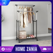 Home Zania Clothes Drying Rack with Shoes Shelf - Indoor/Outdoor