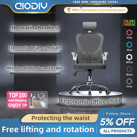 AIODIY Ergonomic Mesh Office Chair with Adjustable Armrest - 10 words