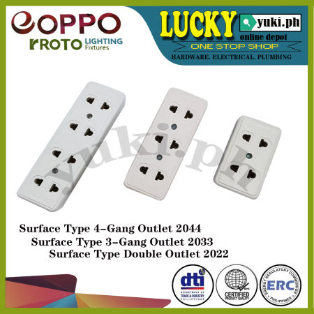 EOPPO Surface Type Outlet - 2/3/4 Gang or Double