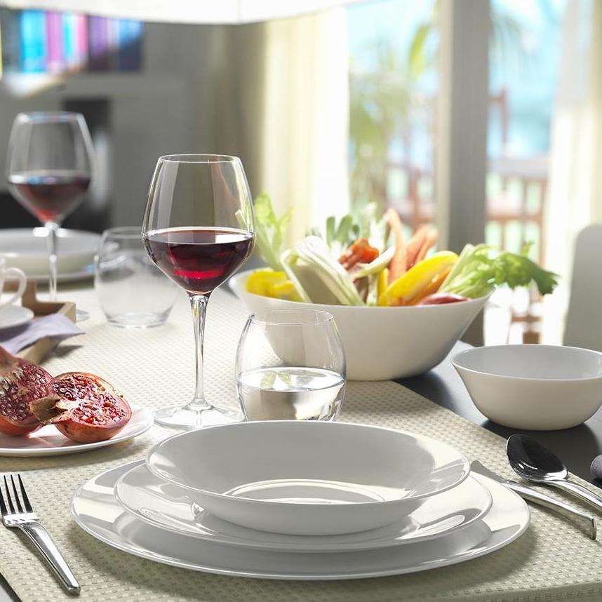 Bormioli Rocco Toledo 18pc White Dinner Set 400869 Dinnerware