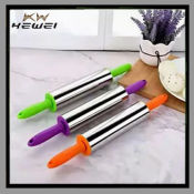 Kewei Rolling pin,pressing stick,pizza roll,stick dough roller,non-stick,stainless steel 20CM（random color 1pcs）