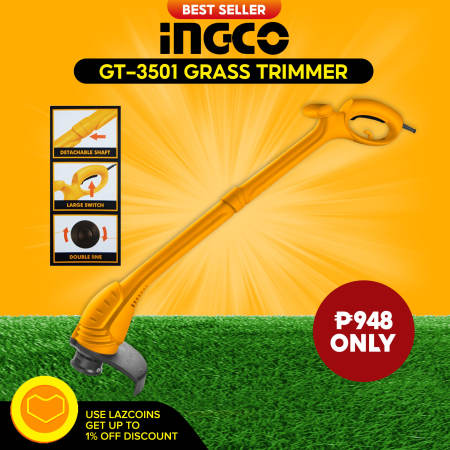 Ingco Electric Extendable Grass Trimmer Cutter - 350W IPT