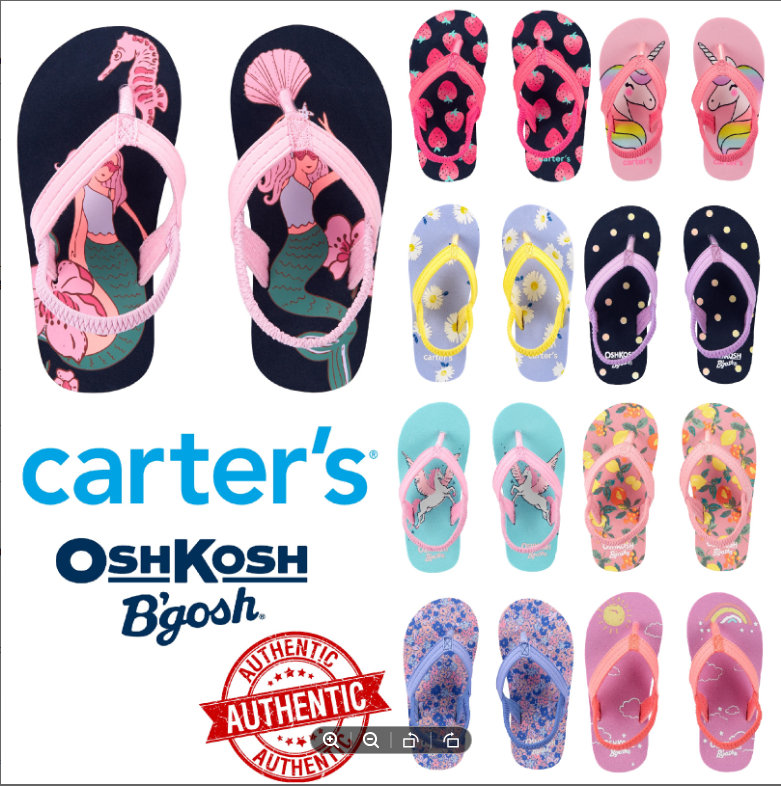 Carters girls flip online flops