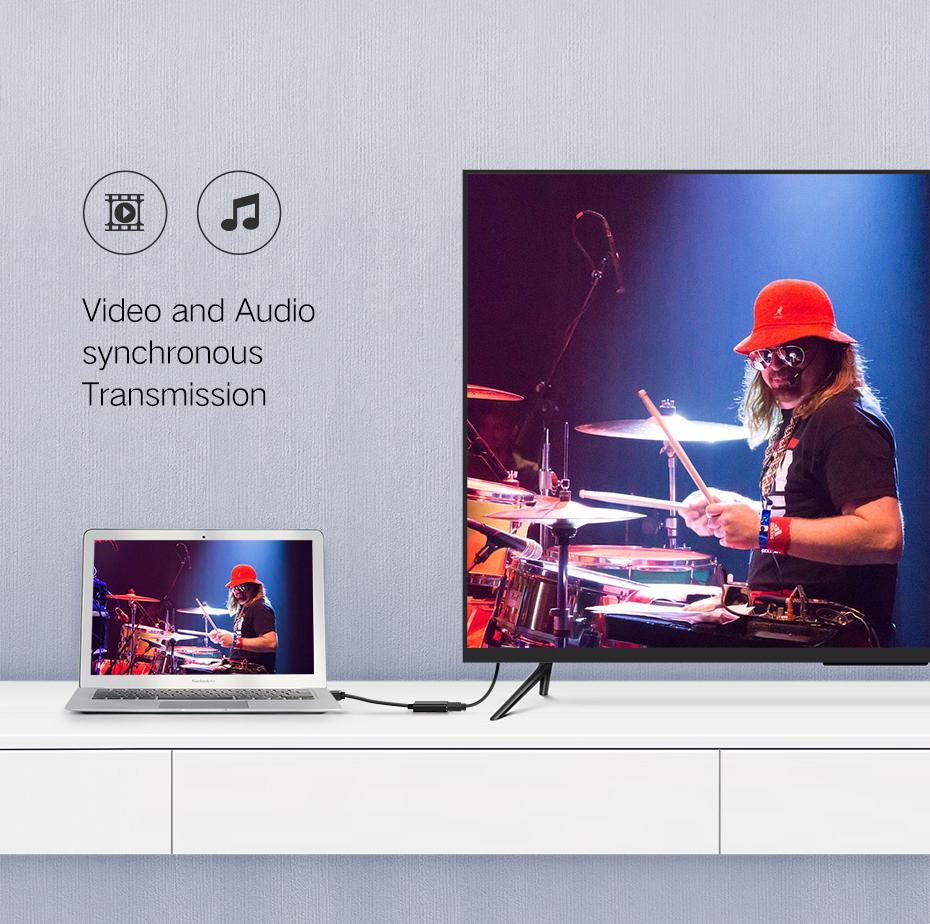 UGREEN HDMI Female to DisplayPort (DP) Male Converter DP to HDMI 4K 60hz UHD 4Kx2K Black MM137 40363