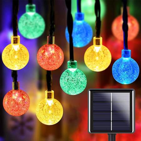 Solar Crystal Ball String Lights - Waterproof Outdoor Decoration