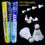 Dongtian 12PCS High Stability Natural Feather Badminton Shuttlecocks